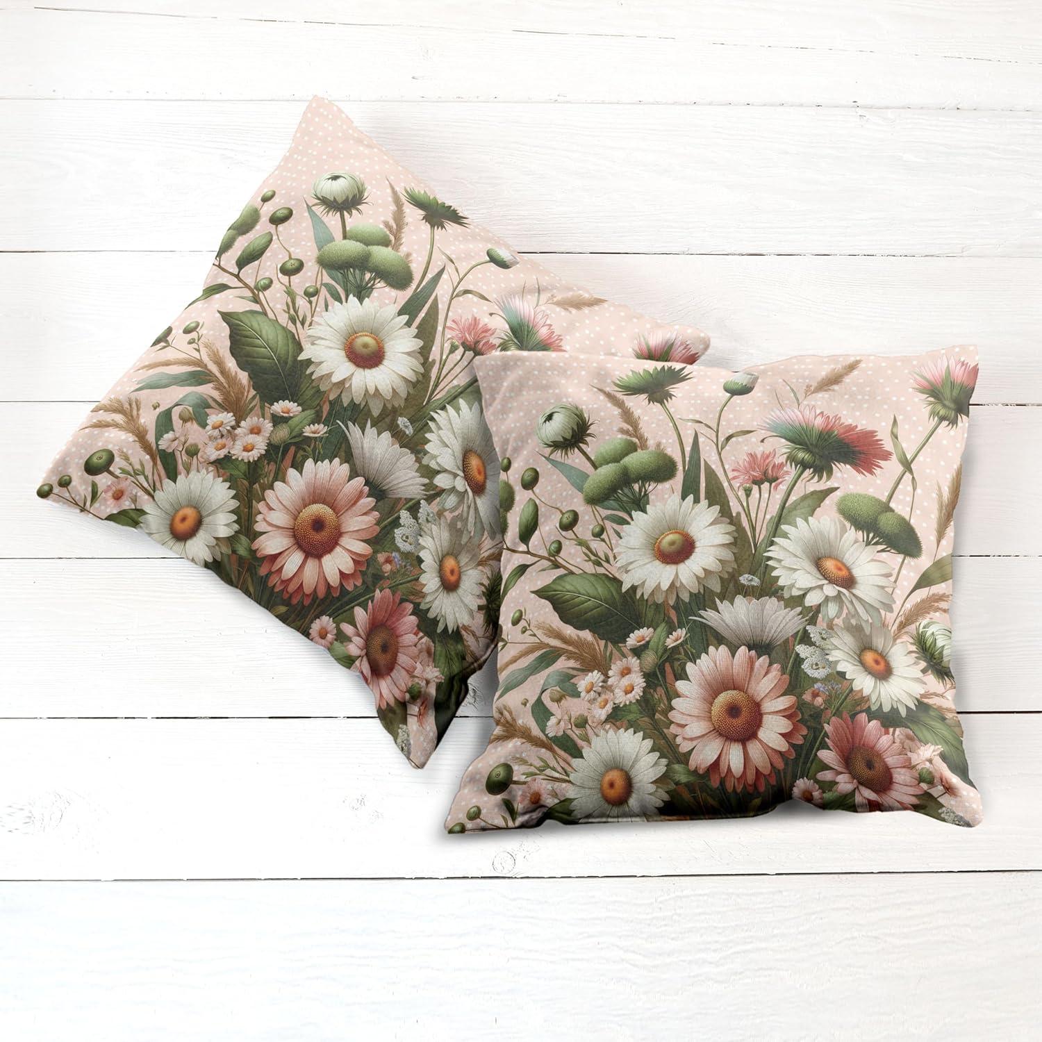 imageAmbesonne Eucalyptus Leaves Decorative Throw Pillow Case Pack of 2 Gloomy Love of Nature on Neutral Watercolor Art Background Couch Bedroom Living Room Cushion Cover 20quot Mustard and Reseda GreenBlush Forest Green Pink