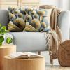 Ambesonne Eucalyptus Leaves Decorative Throw Pillow Case Pack of 2, Gloomy Love of Nature on Neutral Watercolor Art Background, Couch Bedroom Living Room Cushion Cover, 20″, Mustard and Reseda Green(Mustard Blue Grey Cream)