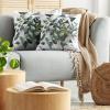 Ambesonne Eucalyptus Leaves Decorative Throw Pillow Case Pack of 2, Gloomy Love of Nature on Neutral Watercolor Art Background, Couch Bedroom Living Room Cushion Cover, 20″, Mustard and Reseda Green(Dark Blue Grey and Green)