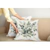 Ambesonne Eucalyptus Leaves Decorative Throw Pillow Case Pack of 2, Gloomy Love of Nature on Neutral Watercolor Art Background, Couch Bedroom Living Room Cushion Cover, 20″, Mustard and Reseda Green(Sage Green Off White)