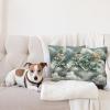 Ambesonne Eucalyptus Leaves Decorative Throw Pillow Case Pack of 2, Gloomy Love of Nature on Neutral Watercolor Art Background, Couch Bedroom Living Room Cushion Cover, 20″, Mustard and Reseda Green(Grey Teal Earth Yellow)