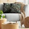Ambesonne Eucalyptus Leaves Decorative Throw Pillow Case Pack of 2, Gloomy Love of Nature on Neutral Watercolor Art Background, Couch Bedroom Living Room Cushion Cover, 20″, Mustard and Reseda Green(Black Laurel Green Amber)
