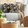 Ambesonne Eucalyptus Leaves Decorative Throw Pillow Case Pack of 2, Gloomy Love of Nature on Neutral Watercolor Art Background, Couch Bedroom Living Room Cushion Cover, 20″, Mustard and Reseda Green(Eggshell Maroon Green)