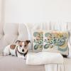 Ambesonne Eucalyptus Leaves Decorative Throw Pillow Case Pack of 2, Gloomy Love of Nature on Neutral Watercolor Art Background, Couch Bedroom Living Room Cushion Cover, 20″, Mustard and Reseda Green(Orange Dark Sea Green)