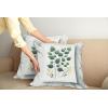 Ambesonne Eucalyptus Leaves Decorative Throw Pillow Case Pack of 2, Gloomy Love of Nature on Neutral Watercolor Art Background, Couch Bedroom Living Room Cushion Cover, 20″, Mustard and Reseda Green(Reseda Green Yellow Grey)