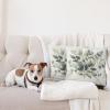 Ambesonne Eucalyptus Leaves Decorative Throw Pillow Case Pack of 2, Gloomy Love of Nature on Neutral Watercolor Art Background, Couch Bedroom Living Room Cushion Cover, 20″, Mustard and Reseda Green(Sage Green Off White)