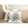 Ambesonne Eucalyptus Leaves Decorative Throw Pillow Case Pack of 2, Gloomy Love of Nature on Neutral Watercolor Art Background, Couch Bedroom Living Room Cushion Cover, 20″, Mustard and Reseda Green(Laurel Green White)