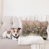 Ambesonne Eucalyptus Leaves Decorative Throw Pillow Case Pack of 2, Gloomy Love of Nature on Neutral Watercolor Art Background, Couch Bedroom Living Room Cushion Cover, 20″, Mustard and Reseda Green(Rose and Olive Green)