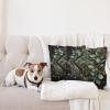Ambesonne Eucalyptus Leaves Decorative Throw Pillow Case Pack of 2, Gloomy Love of Nature on Neutral Watercolor Art Background, Couch Bedroom Living Room Cushion Cover, 20″, Mustard and Reseda Green(Black Laurel Green Amber)