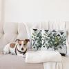 Ambesonne Eucalyptus Leaves Decorative Throw Pillow Case Pack of 2, Gloomy Love of Nature on Neutral Watercolor Art Background, Couch Bedroom Living Room Cushion Cover, 20″, Mustard and Reseda Green(Dark Blue Grey and Green)