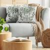 Ambesonne Eucalyptus Leaves Decorative Throw Pillow Case Pack of 2, Gloomy Love of Nature on Neutral Watercolor Art Background, Couch Bedroom Living Room Cushion Cover, 20″, Mustard and Reseda Green(Ivory and Laurel Green)