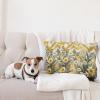 Ambesonne Eucalyptus Leaves Decorative Throw Pillow Case Pack of 2, Gloomy Love of Nature on Neutral Watercolor Art Background, Couch Bedroom Living Room Cushion Cover, 20″, Mustard and Reseda Green(Mustard and Laurel Green)