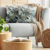 Ambesonne Eucalyptus Leaves Decorative Throw Pillow Case Pack of 2, Gloomy Love of Nature on Neutral Watercolor Art Background, Couch Bedroom Living Room Cushion Cover, 20″, Mustard and Reseda Green(Dark Sea Green Grey Teal)