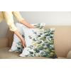 Ambesonne Eucalyptus Leaves Decorative Throw Pillow Case Pack of 2, Gloomy Love of Nature on Neutral Watercolor Art Background, Couch Bedroom Living Room Cushion Cover, 20″, Mustard and Reseda Green(Mustard and Peacock Green)