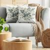 Ambesonne Eucalyptus Leaves Decorative Throw Pillow Case Pack of 2, Gloomy Love of Nature on Neutral Watercolor Art Background, Couch Bedroom Living Room Cushion Cover, 20″, Mustard and Reseda Green(Sage Green Off White)