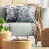 Ambesonne Eucalyptus Leaves Decorative Throw Pillow Case Pack of 2, Gloomy Love of Nature on Neutral Watercolor Art Background, Couch Bedroom Living Room Cushion Cover, 20″, Mustard and Reseda Green(Slate Blue and Burgundy)