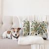 Ambesonne Eucalyptus Leaves Decorative Throw Pillow Case Pack of 2, Gloomy Love of Nature on Neutral Watercolor Art Background, Couch Bedroom Living Room Cushion Cover, 20″, Mustard and Reseda Green(Green Black Mustard)
