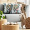 Ambesonne Eucalyptus Leaves Decorative Throw Pillow Case Pack of 2, Gloomy Love of Nature on Neutral Watercolor Art Background, Couch Bedroom Living Room Cushion Cover, 20″, Mustard and Reseda Green(Teal Multicolor)