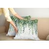 Ambesonne Eucalyptus Leaves Decorative Throw Pillow Case Pack of 2, Gloomy Love of Nature on Neutral Watercolor Art Background, Couch Bedroom Living Room Cushion Cover, 20″, Mustard and Reseda Green(Fern Green Pastel Yellow)