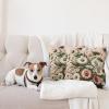 Ambesonne Eucalyptus Leaves Decorative Throw Pillow Case Pack of 2, Gloomy Love of Nature on Neutral Watercolor Art Background, Couch Bedroom Living Room Cushion Cover, 20″, Mustard and Reseda Green(Blush Forest Green Pink)