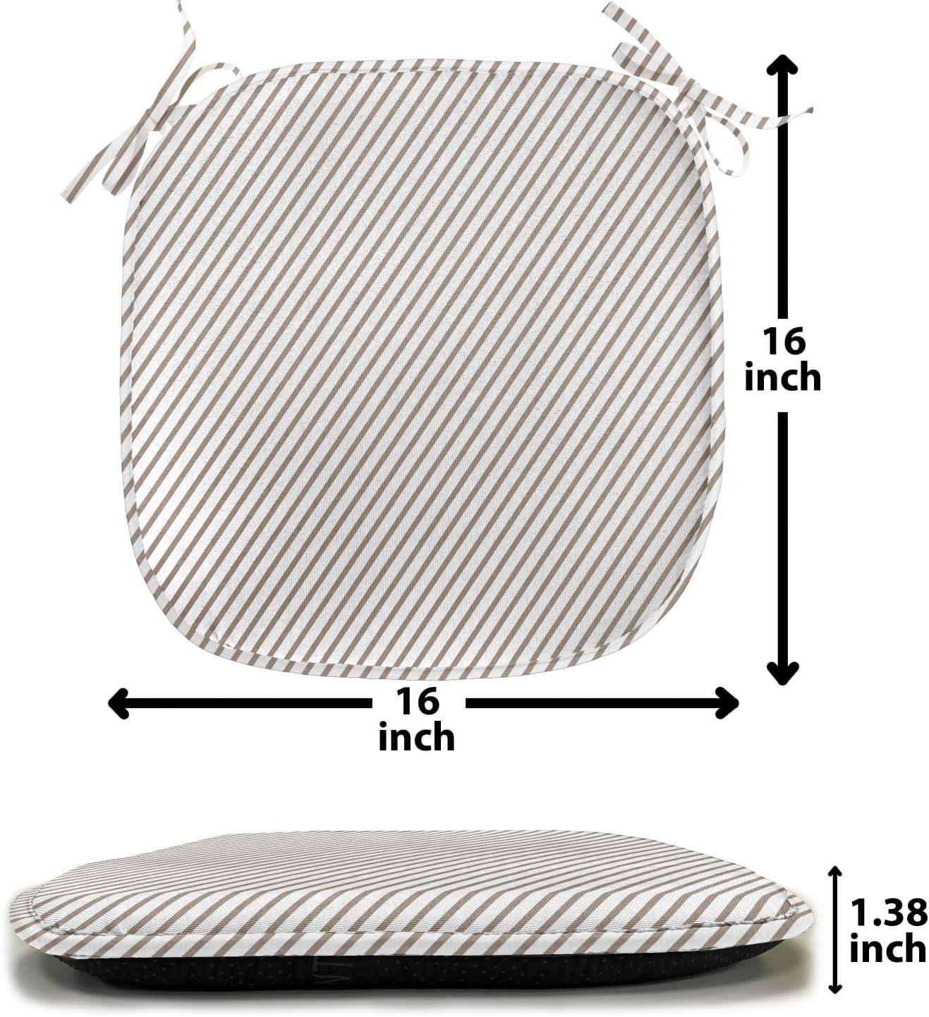 imageAmbesonne Black and White Chair Seating Cushion Set of 4 Vintage Floral Pattern Victorian Classic Royal Inspired New Modern Art AntiSlip Seat Padding for Kitchen ampamp Patio 16quotx16quot White and BlackCocoa White