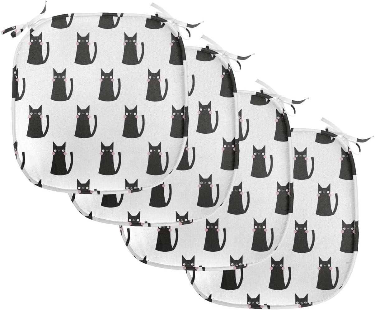 imageAmbesonne Black and White Chair Seating Cushion Set of 4 Vintage Floral Pattern Victorian Classic Royal Inspired New Modern Art AntiSlip Seat Padding for Kitchen ampamp Patio 16quotx16quot White and BlackCharcoal Grey Pale Pink