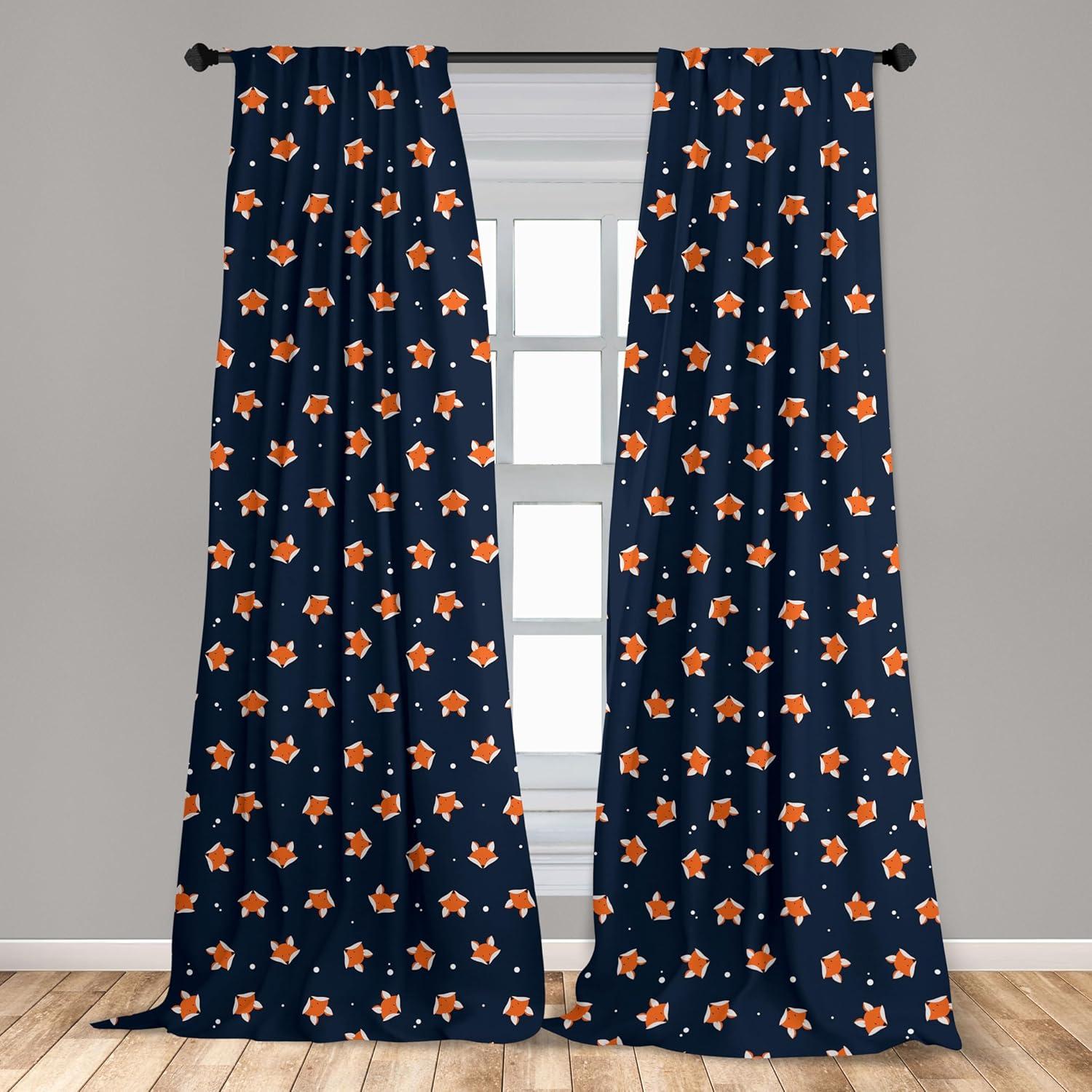 imageAmbesonne Boho Curtains Simplistic Ethnic Look Botanical Ornaments as Stripes Neutral Tones Window Treatments 2 Panel Set for Living Room Bedroom Pair of 28quot x 84quot Pale Khaki and Laurel GreenOrange Blue