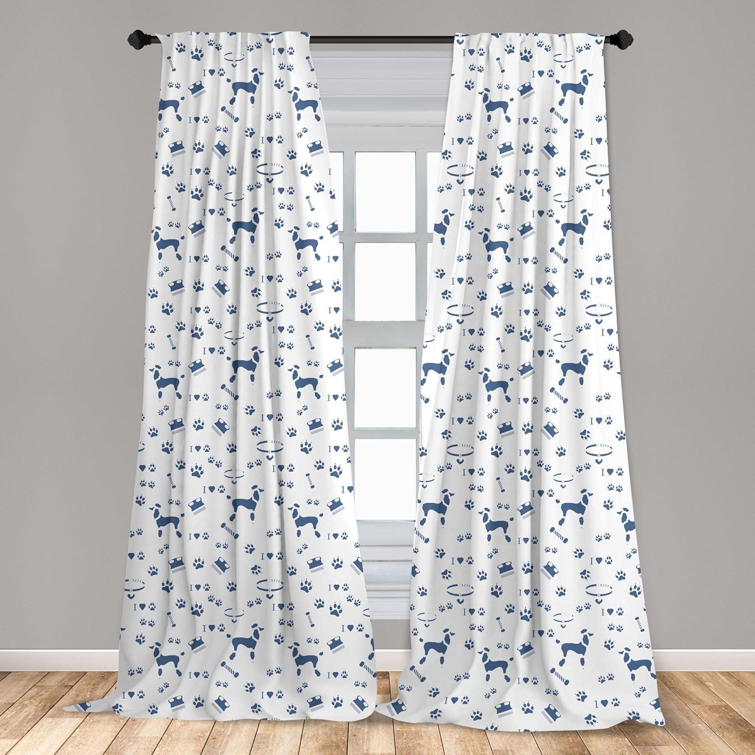imageAmbesonne Boho Curtains Simplistic Ethnic Look Botanical Ornaments as Stripes Neutral Tones Window Treatments 2 Panel Set for Living Room Bedroom Pair of 28quot x 84quot Pale Khaki and Laurel GreenWhite Night Blue