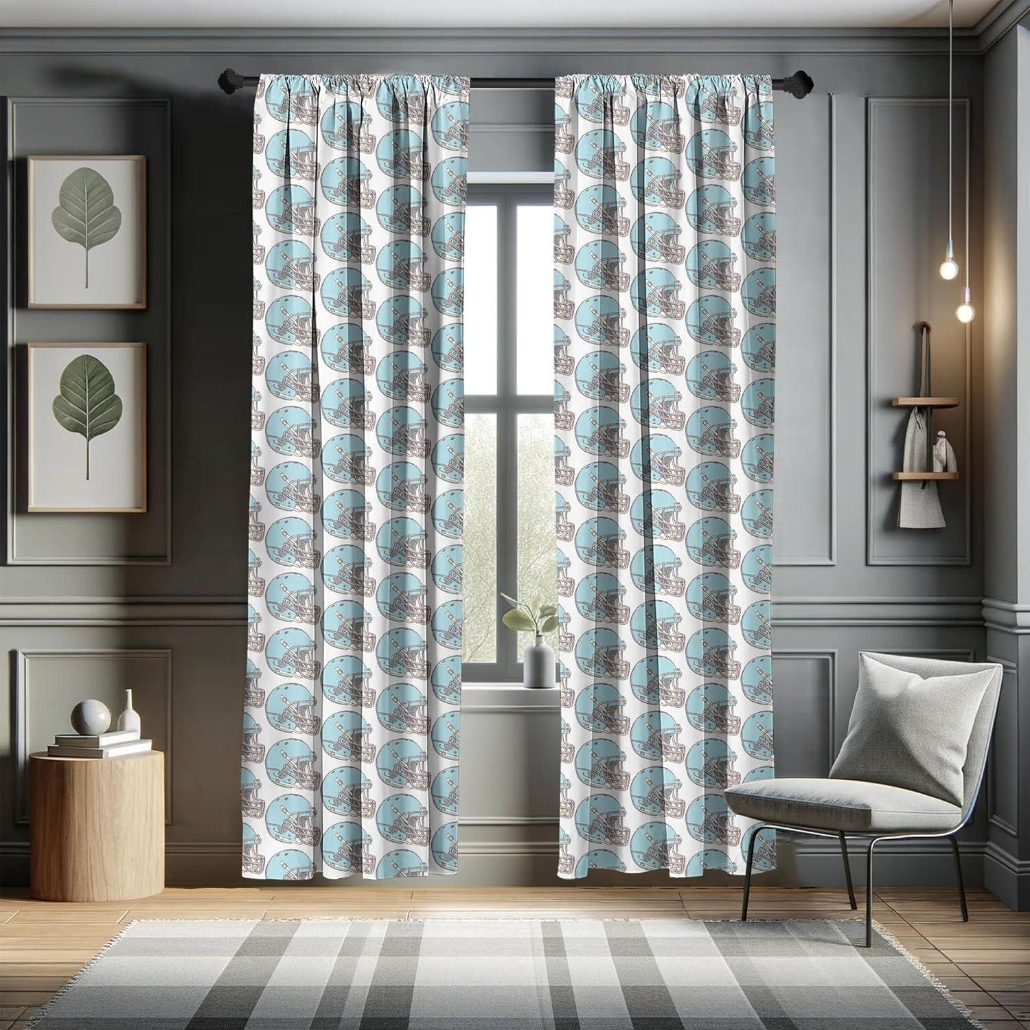 imageAmbesonne Boho Curtains Simplistic Ethnic Look Botanical Ornaments as Stripes Neutral Tones Window Treatments 2 Panel Set for Living Room Bedroom Pair of 28quot x 84quot Pale Khaki and Laurel GreenCream Grey