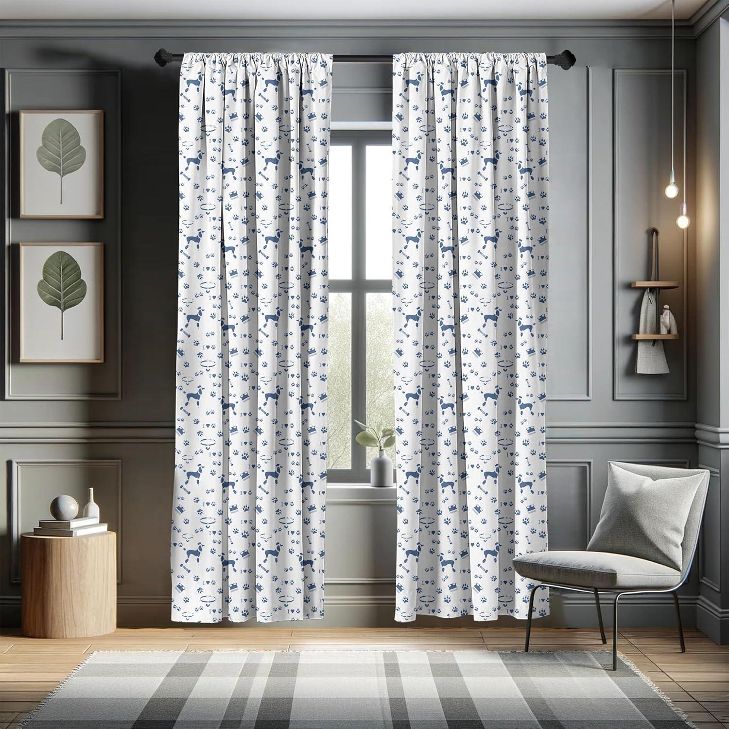 imageAmbesonne Boho Curtains Simplistic Ethnic Look Botanical Ornaments as Stripes Neutral Tones Window Treatments 2 Panel Set for Living Room Bedroom Pair of 28quot x 84quot Pale Khaki and Laurel GreenWhite Night Blue