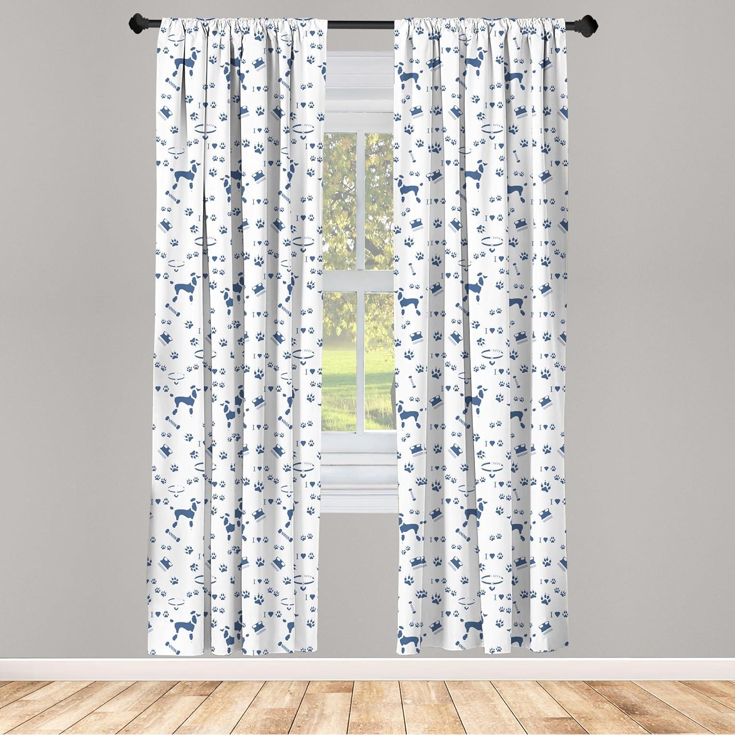 imageAmbesonne Boho Curtains Simplistic Ethnic Look Botanical Ornaments as Stripes Neutral Tones Window Treatments 2 Panel Set for Living Room Bedroom Pair of 28quot x 84quot Pale Khaki and Laurel GreenWhite Night Blue