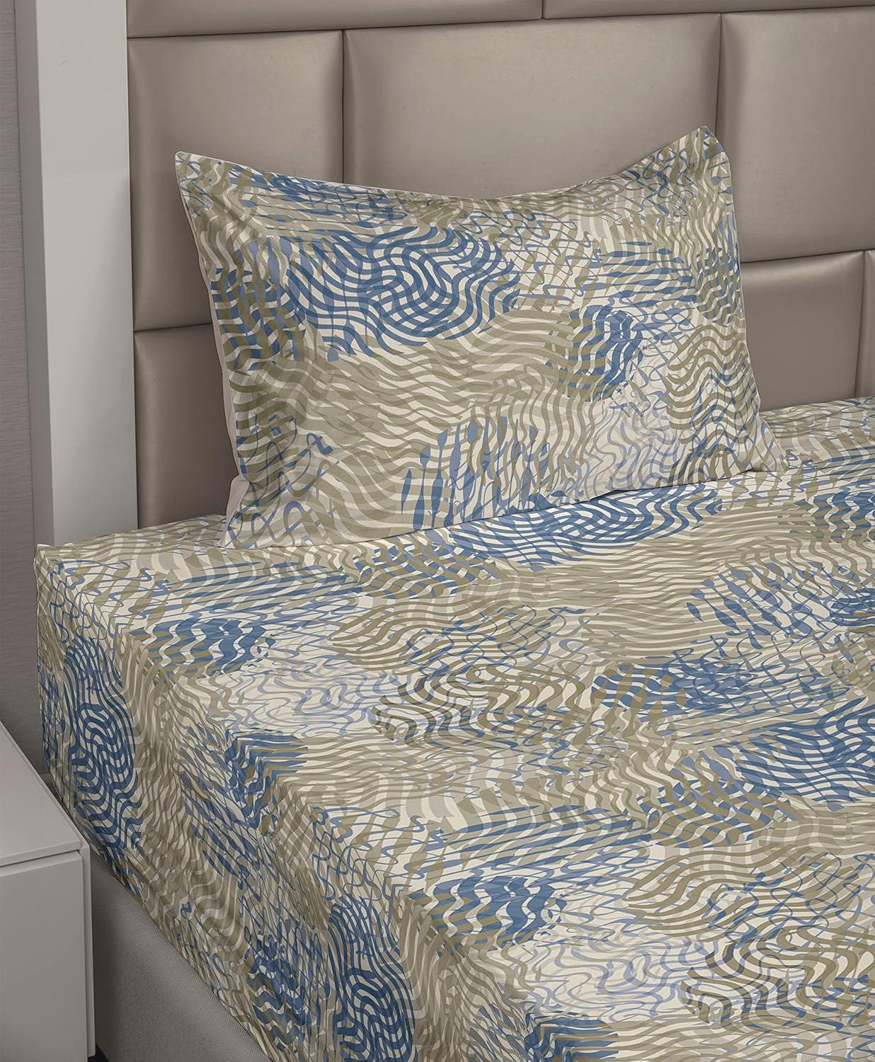 imageAmbesonne Butterflies Sheet Set Watercolor Design Branches Spring Life on Neutral Colored Backdrop Fitted and Flat Sheet with Pillowcases Bedding Accent 4 Piece Set Queen Pale Grey Sepia BlushAvocado Green Cobalt Blue
