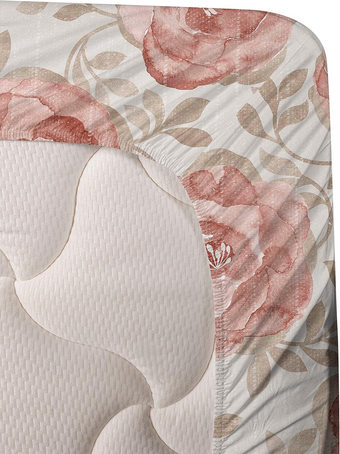 imageAmbesonne Butterflies Sheet Set Watercolor Design Branches Spring Life on Neutral Colored Backdrop Fitted and Flat Sheet with Pillowcases Bedding Accent 4 Piece Set Queen Pale Grey Sepia BlushPale Rose Eggshell