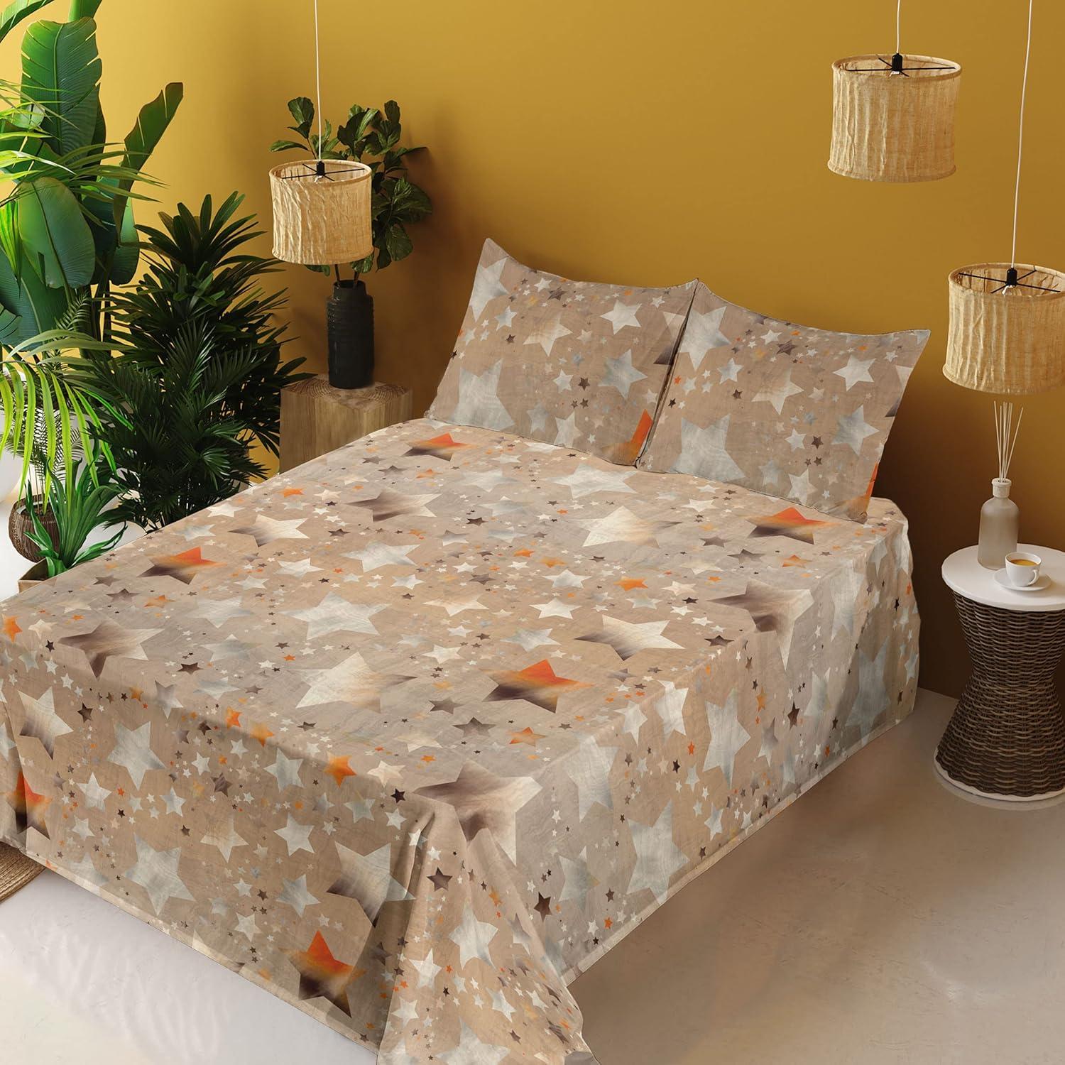 imageAmbesonne Butterflies Sheet Set Watercolor Design Branches Spring Life on Neutral Colored Backdrop Fitted and Flat Sheet with Pillowcases Bedding Accent 4 Piece Set Queen Pale Grey Sepia BlushPale Mustard Vermilion