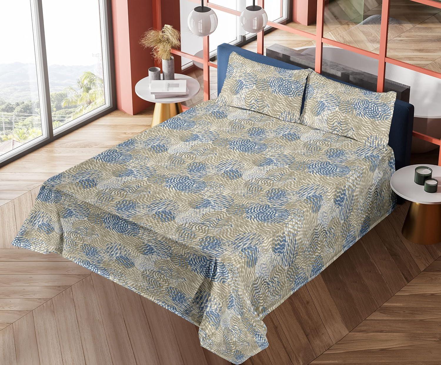 imageAmbesonne Butterflies Sheet Set Watercolor Design Branches Spring Life on Neutral Colored Backdrop Fitted and Flat Sheet with Pillowcases Bedding Accent 4 Piece Set Queen Pale Grey Sepia BlushAvocado Green Cobalt Blue