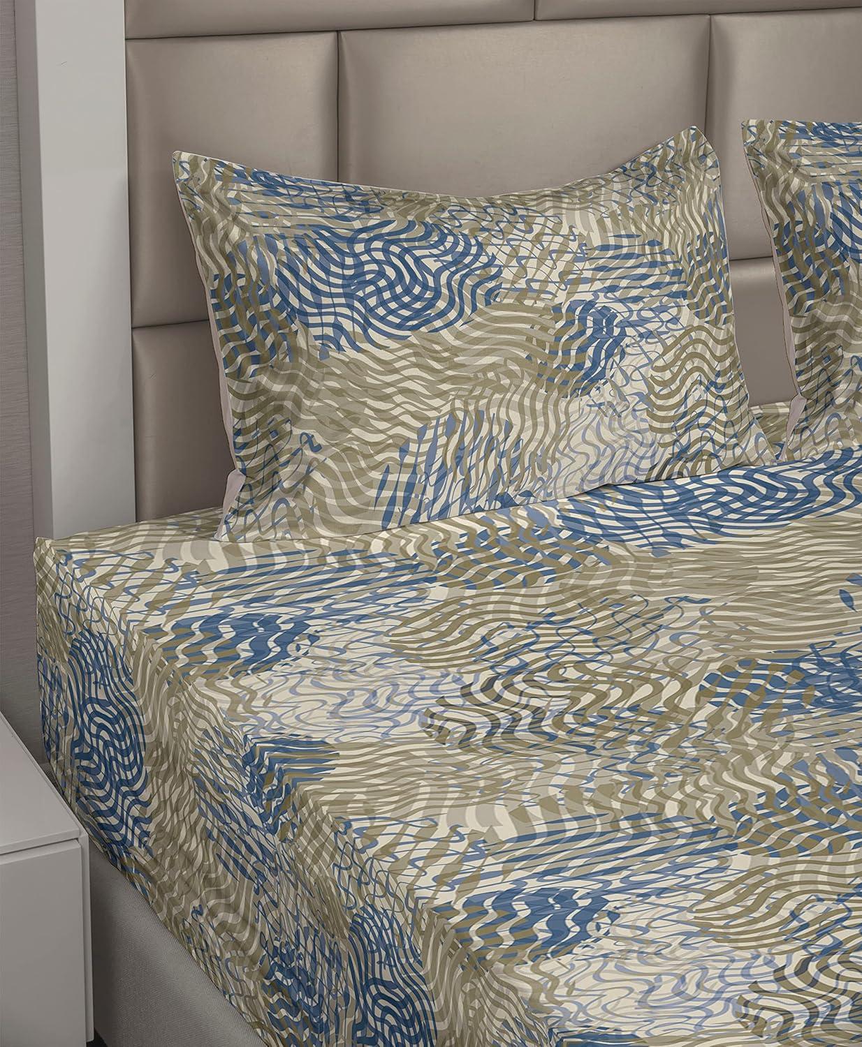 imageAmbesonne Butterflies Sheet Set Watercolor Design Branches Spring Life on Neutral Colored Backdrop Fitted and Flat Sheet with Pillowcases Bedding Accent 4 Piece Set Queen Pale Grey Sepia BlushAvocado Green Cobalt Blue