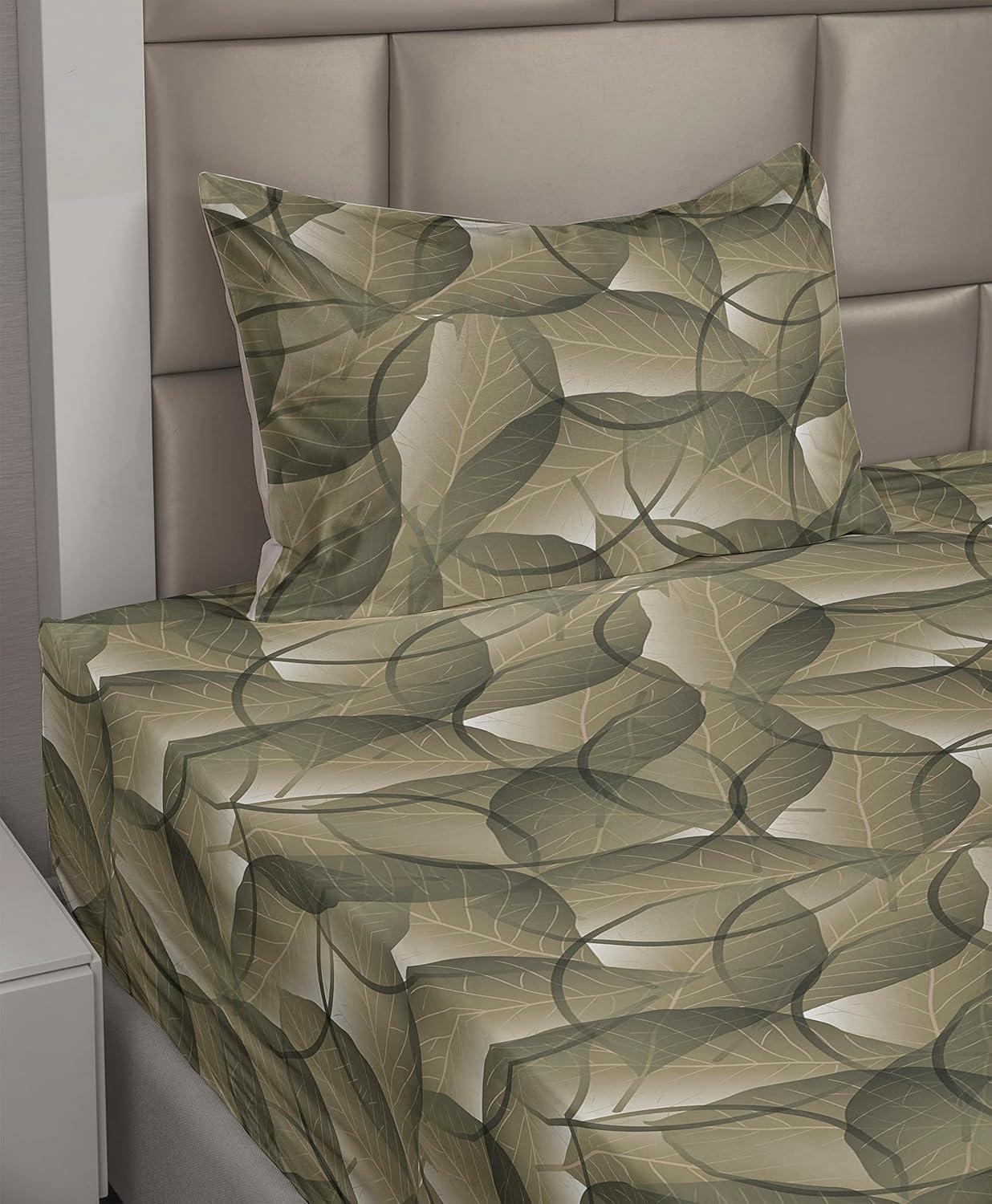 imageAmbesonne Butterflies Sheet Set Watercolor Design Branches Spring Life on Neutral Colored Backdrop Fitted and Flat Sheet with Pillowcases Bedding Accent 4 Piece Set Queen Pale Grey Sepia BlushKhaki Peacock Green