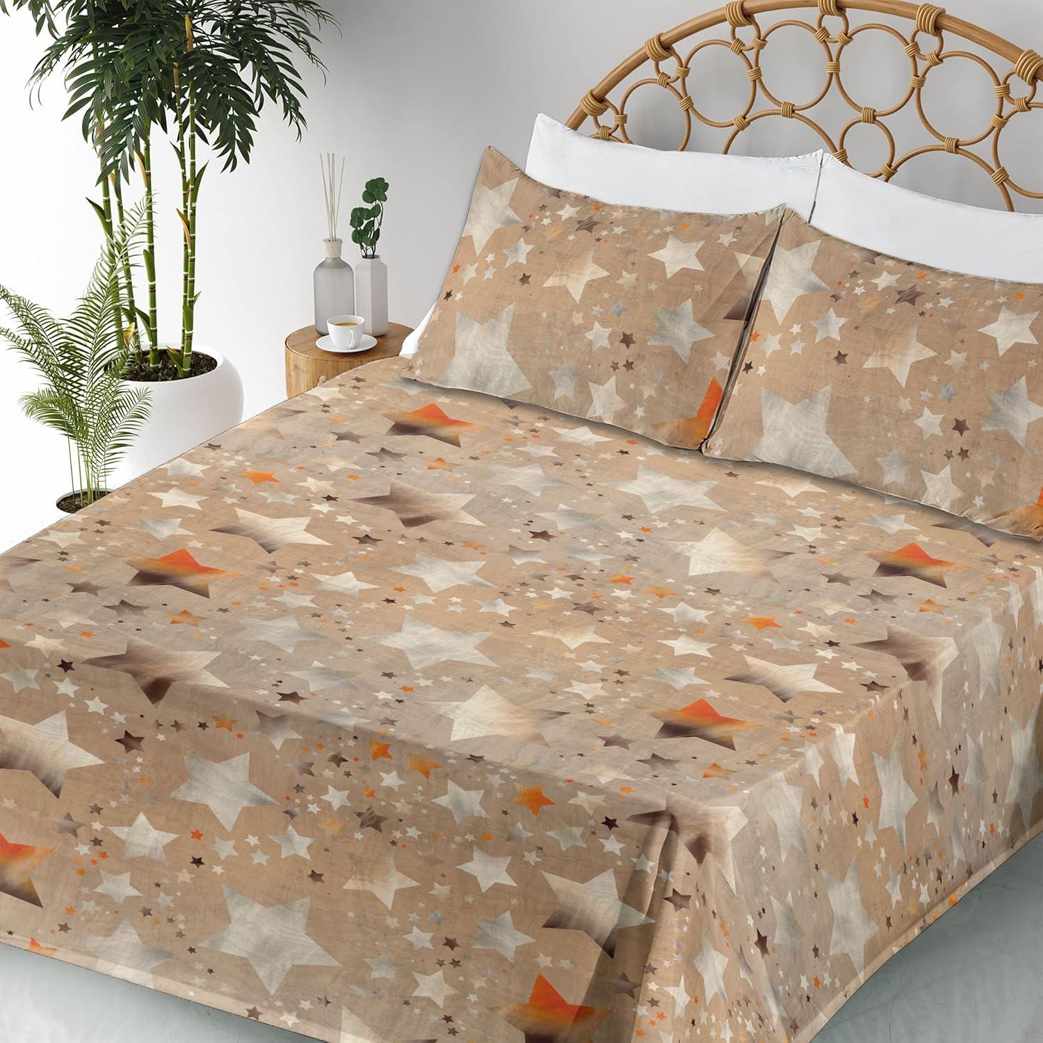 imageAmbesonne Butterflies Sheet Set Watercolor Design Branches Spring Life on Neutral Colored Backdrop Fitted and Flat Sheet with Pillowcases Bedding Accent 4 Piece Set Queen Pale Grey Sepia BlushPale Mustard Vermilion