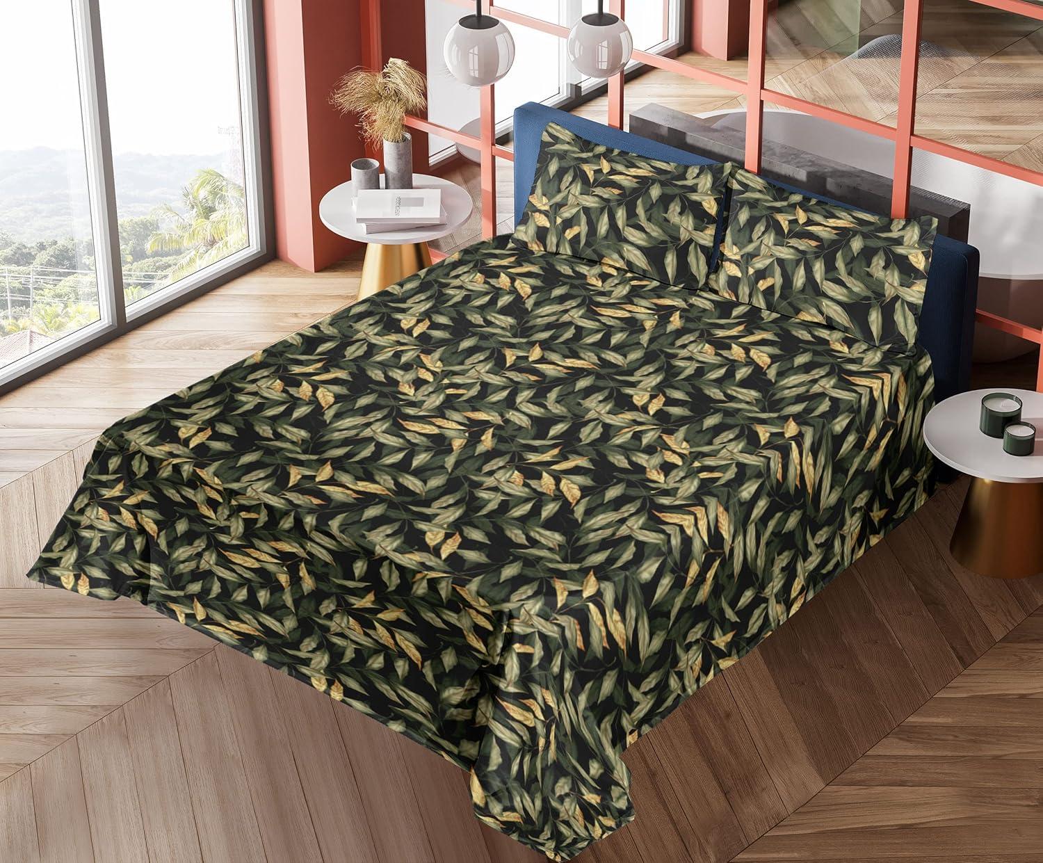 imageAmbesonne Butterflies Sheet Set Watercolor Design Branches Spring Life on Neutral Colored Backdrop Fitted and Flat Sheet with Pillowcases Bedding Accent 4 Piece Set Queen Pale Grey Sepia BlushPistachio Green Mustard