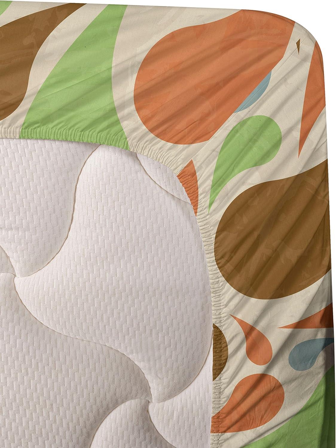 imageAmbesonne Butterflies Sheet Set Watercolor Design Branches Spring Life on Neutral Colored Backdrop Fitted and Flat Sheet with Pillowcases Bedding Accent 4 Piece Set Queen Pale Grey Sepia BlushBurnt Sienna Cadet Blue
