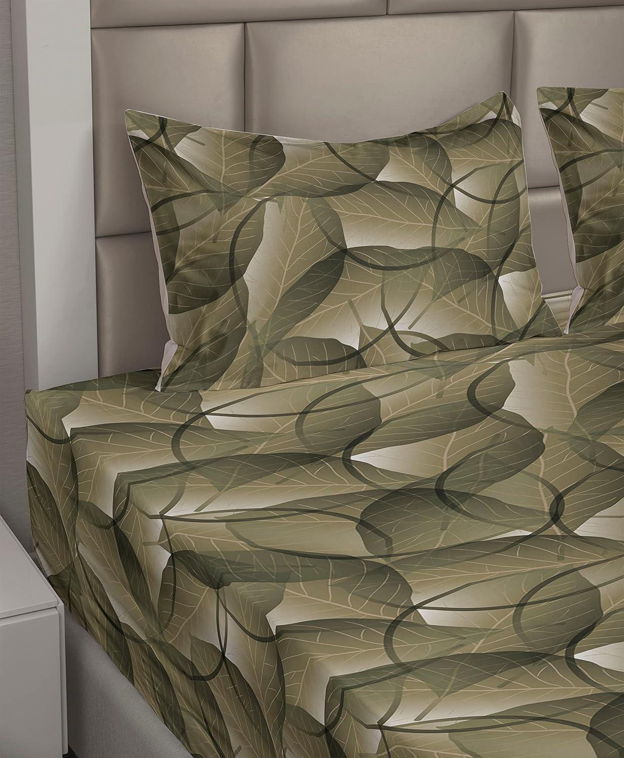 imageAmbesonne Butterflies Sheet Set Watercolor Design Branches Spring Life on Neutral Colored Backdrop Fitted and Flat Sheet with Pillowcases Bedding Accent 4 Piece Set Queen Pale Grey Sepia BlushKhaki Peacock Green