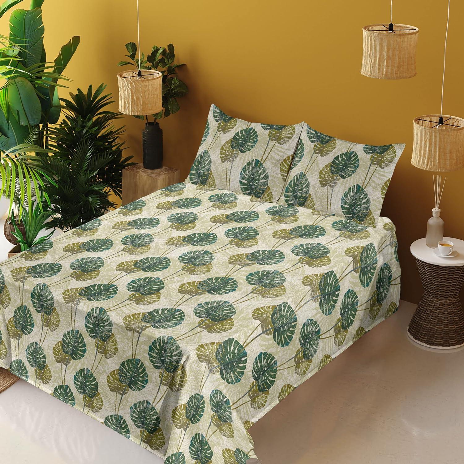 imageAmbesonne Butterflies Sheet Set Watercolor Design Branches Spring Life on Neutral Colored Backdrop Fitted and Flat Sheet with Pillowcases Bedding Accent 4 Piece Set Queen Pale Grey Sepia BlushFawn Hunter Green