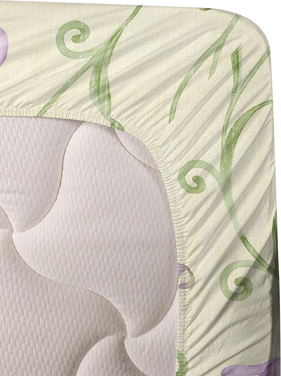imageAmbesonne Butterflies Sheet Set Watercolor Design Branches Spring Life on Neutral Colored Backdrop Fitted and Flat Sheet with Pillowcases Bedding Accent 4 Piece Set Queen Pale Grey Sepia BlushAvocado Green Pale Lilac