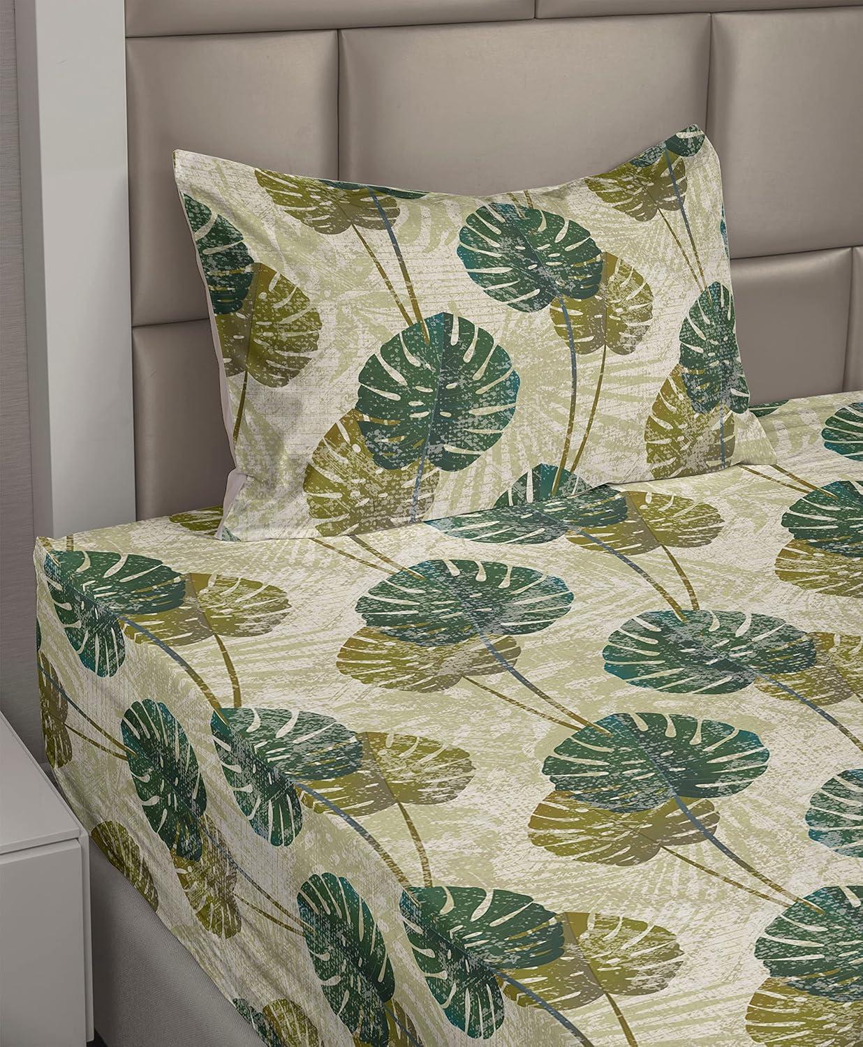imageAmbesonne Butterflies Sheet Set Watercolor Design Branches Spring Life on Neutral Colored Backdrop Fitted and Flat Sheet with Pillowcases Bedding Accent 4 Piece Set Queen Pale Grey Sepia BlushFawn Hunter Green