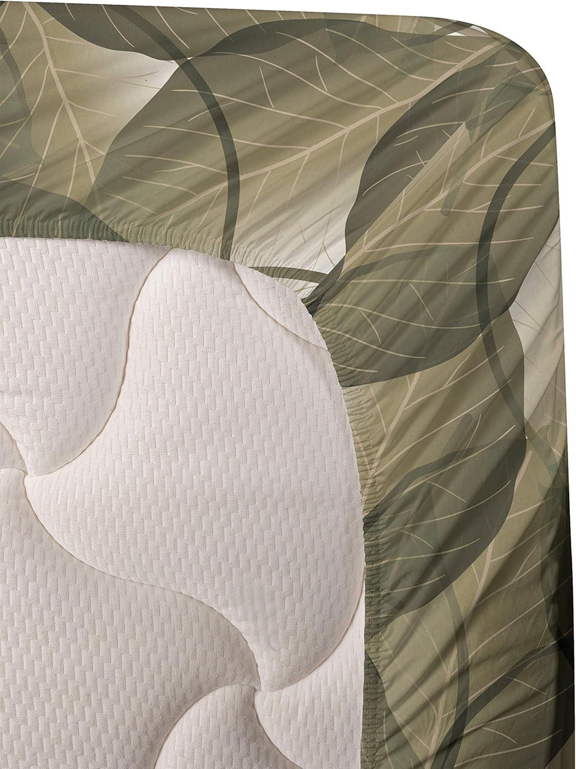 imageAmbesonne Butterflies Sheet Set Watercolor Design Branches Spring Life on Neutral Colored Backdrop Fitted and Flat Sheet with Pillowcases Bedding Accent 4 Piece Set Queen Pale Grey Sepia BlushKhaki Peacock Green