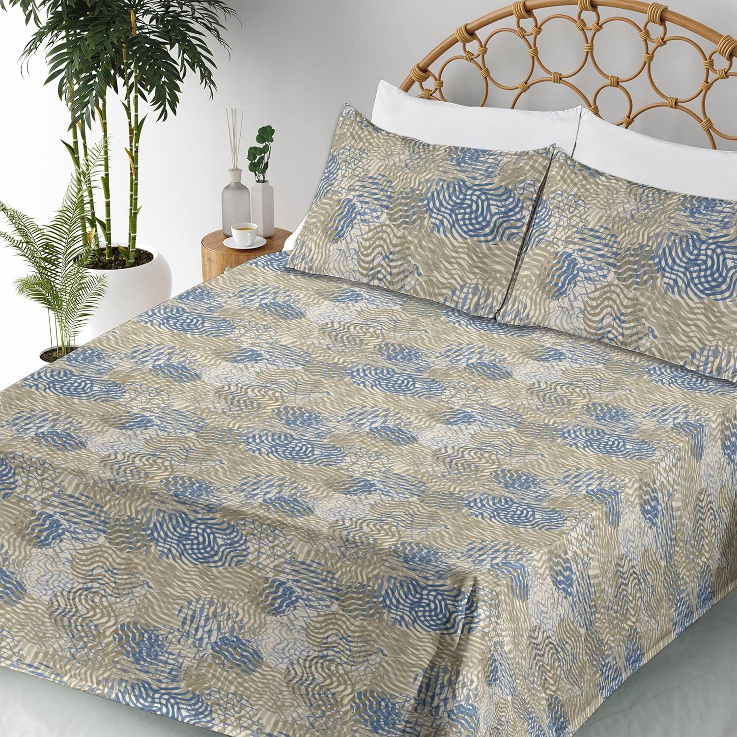 imageAmbesonne Butterflies Sheet Set Watercolor Design Branches Spring Life on Neutral Colored Backdrop Fitted and Flat Sheet with Pillowcases Bedding Accent 4 Piece Set Queen Pale Grey Sepia BlushAvocado Green Cobalt Blue