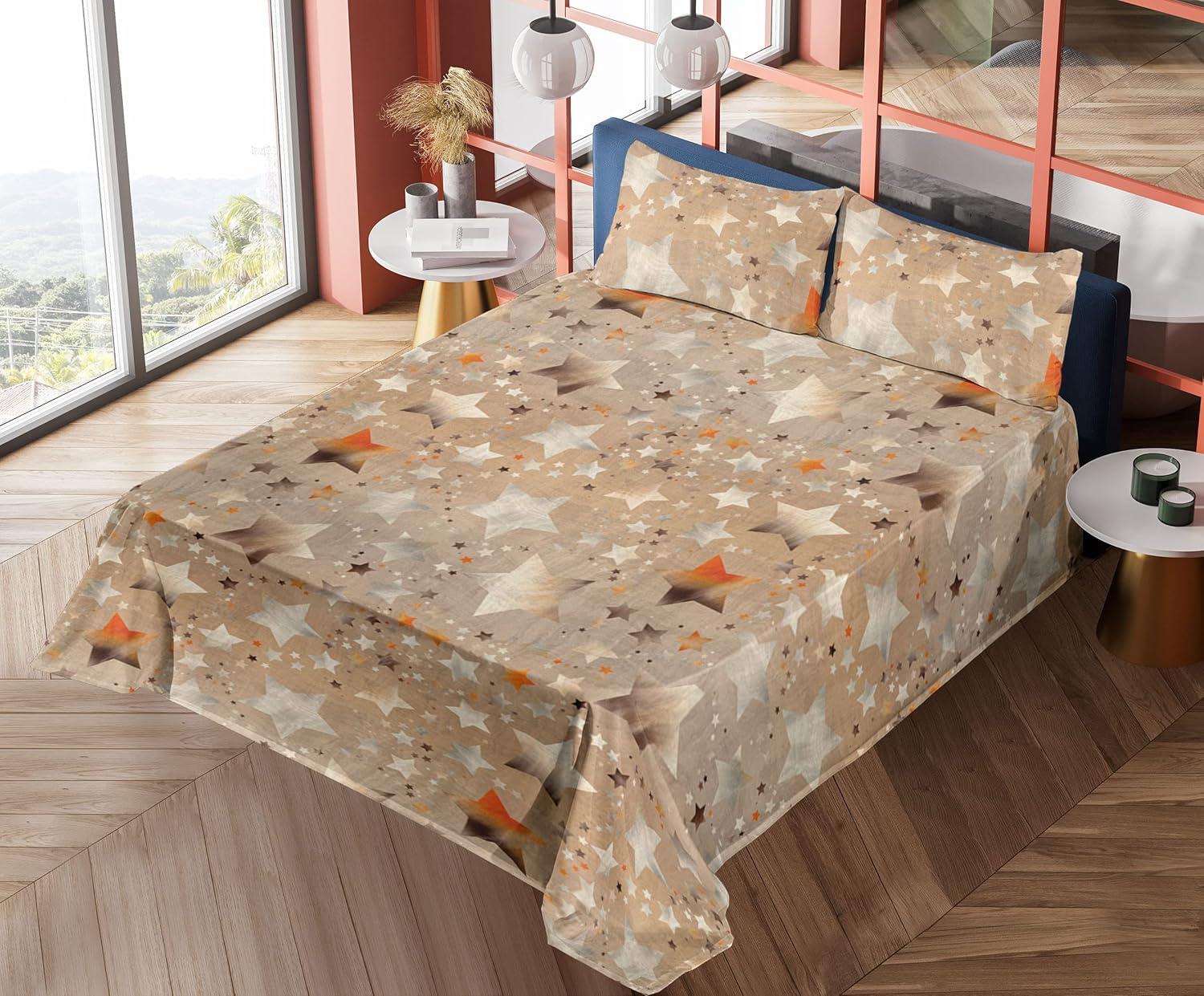 imageAmbesonne Butterflies Sheet Set Watercolor Design Branches Spring Life on Neutral Colored Backdrop Fitted and Flat Sheet with Pillowcases Bedding Accent 4 Piece Set Queen Pale Grey Sepia BlushPale Mustard Vermilion