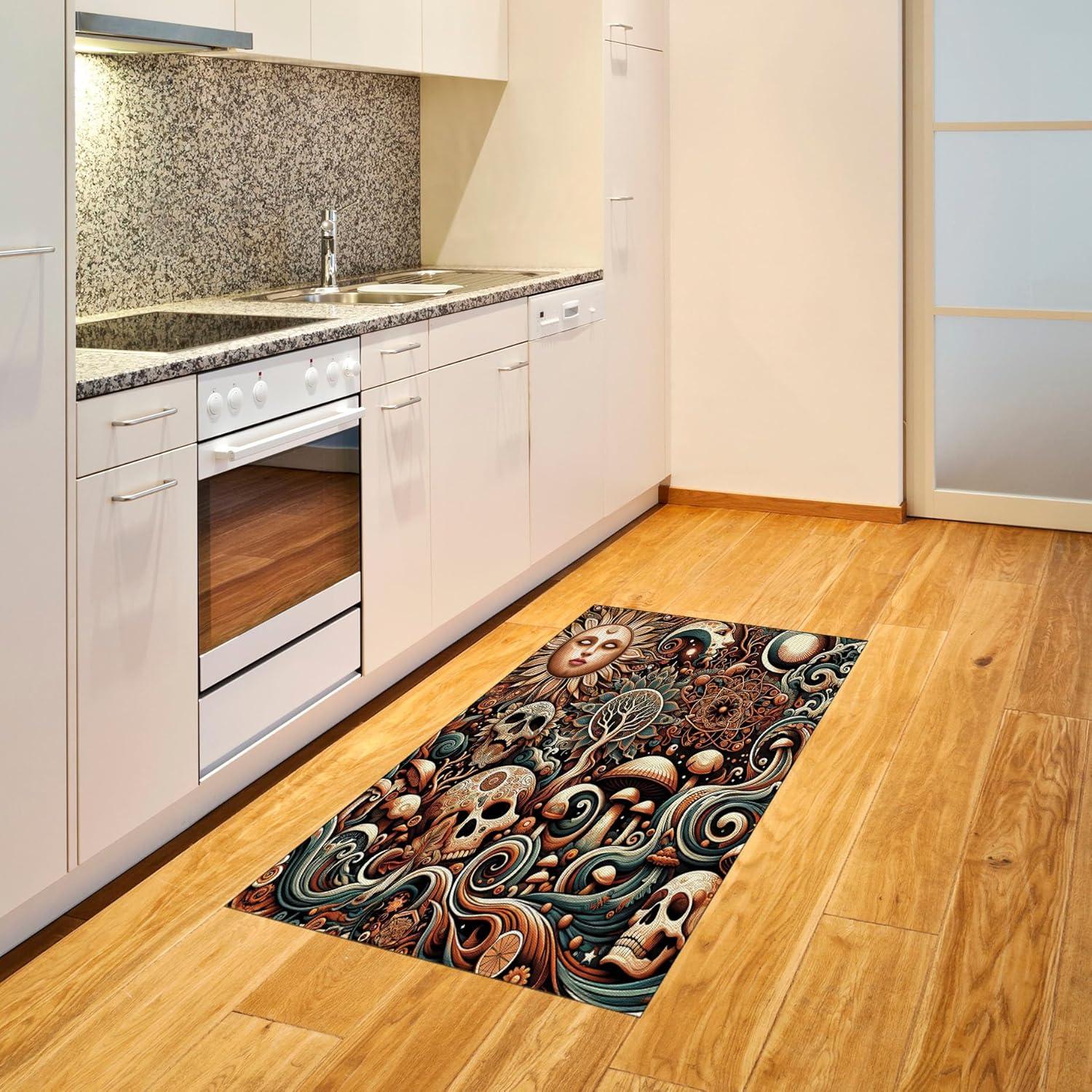 imageAmbesonne Classic Area Rug Hedonistic Pampered Room in Muted Tones Neutral Colors Rich Ornament Flat Woven Accent Rug for Living Room Bedroom Dining Room 4 X 5 7quot Coconut and Off WhiteCream Paprika Cadet Blue