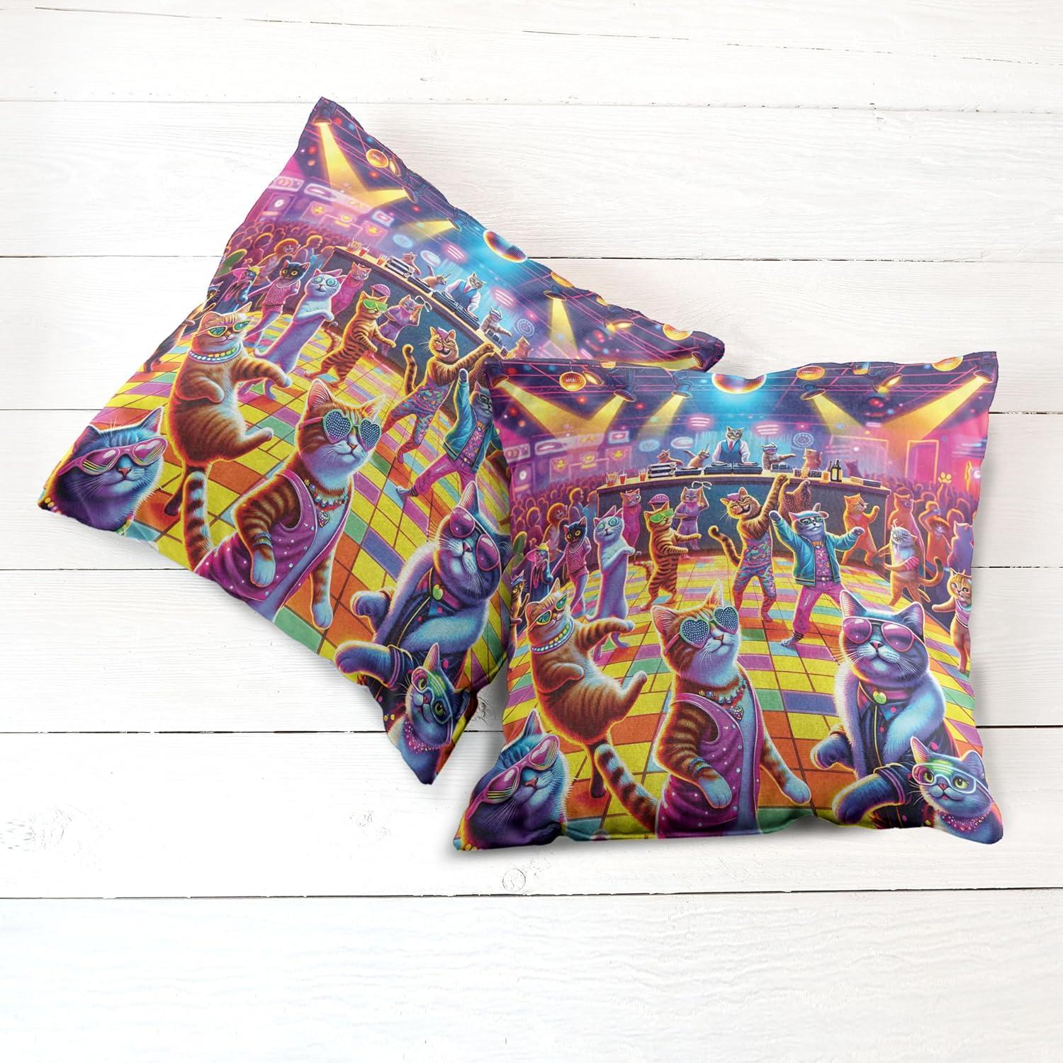 imageAmbesonne Classic Decorative Throw Pillow Case Pack of 2 Extravagant Hall with Oceanic and Neutral Color Details Room View Print Couch Bedroom Living Room Cushion Cover 18quot Coconut and Sea BlueFuchsia Multicolor