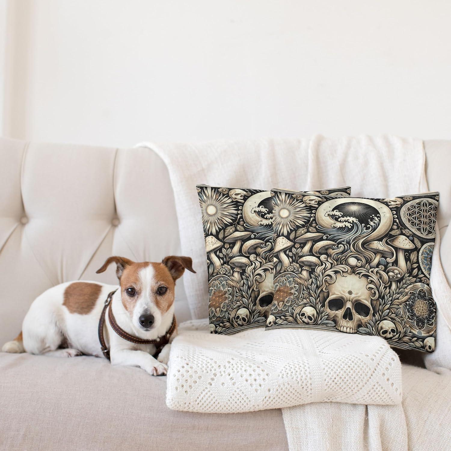 imageAmbesonne Classic Decorative Throw Pillow Case Pack of 2 Extravagant Hall with Oceanic and Neutral Color Details Room View Print Couch Bedroom Living Room Cushion Cover 18quot Coconut and Sea BlueEggshell and Charcoal Grey